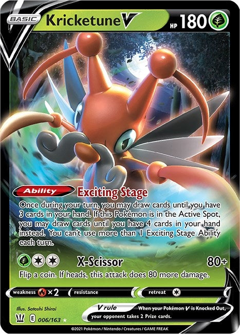Image for Kricketune V (006/163) (SWSH05) - Pokemon