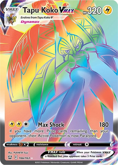 Image for Tapu Koko VMAX (Secret) (166/163) (SWSH05) - Pokemon