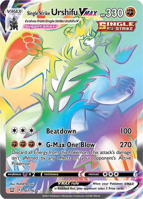 Image for Single Strike Urshifu VMAX (Secret) (167/163) (SWSH05) - Pokemon