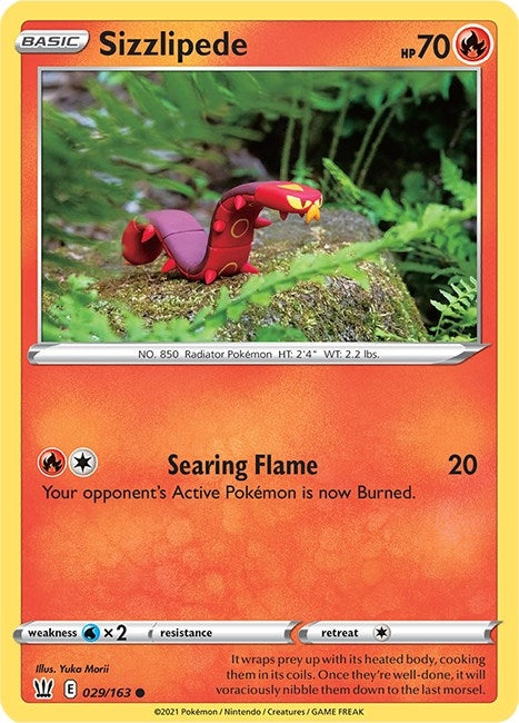 Image for Sizzlipede (029/163) (SWSH05) - Pokemon