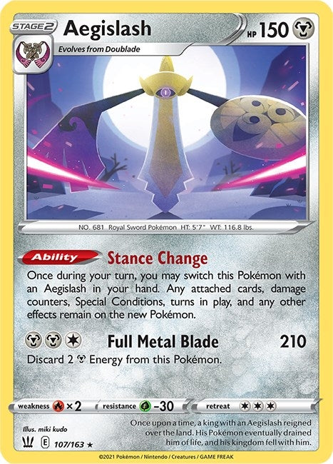 Image for Aegislash (107) (107/163) (SWSH05) - Pokemon