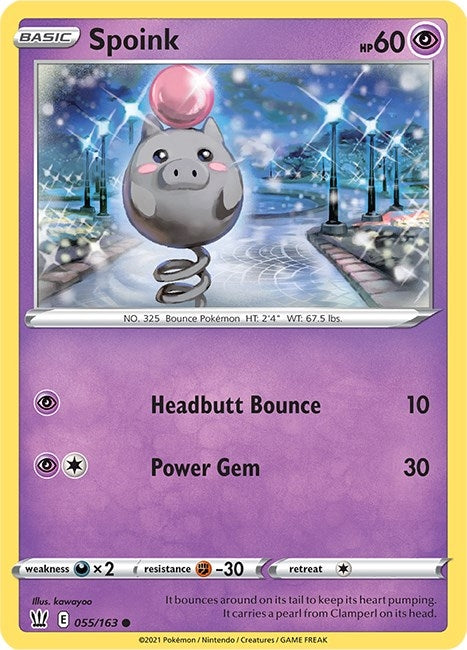 Image for Spoink (055/163) (SWSH05) - Pokemon