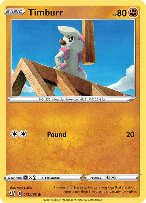 Image for Timburr (073/163) (SWSH05) - Pokemon