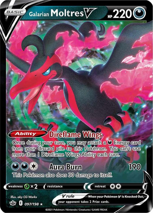 Galarian Moltres V - SWSH06: Chilling Reign (SWSH06)