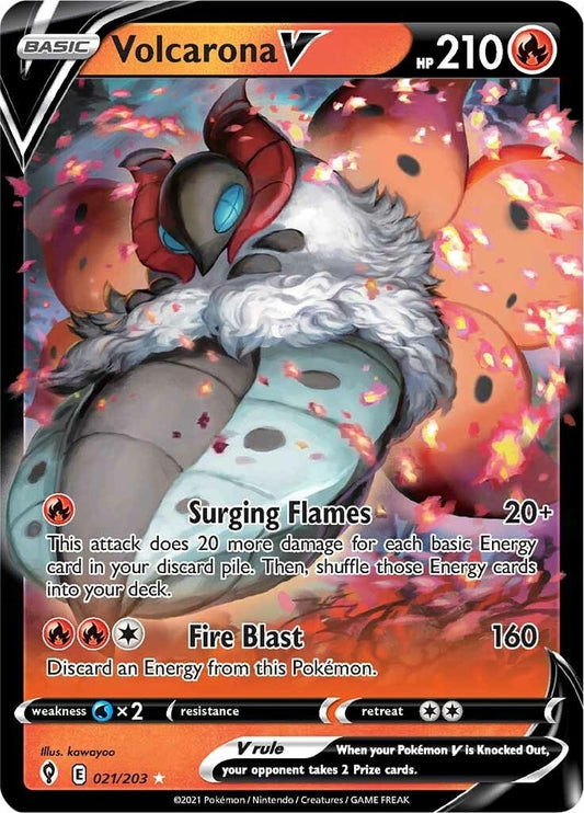 Image for Volcarona V (021/203) (SWSH07) - Pokemon