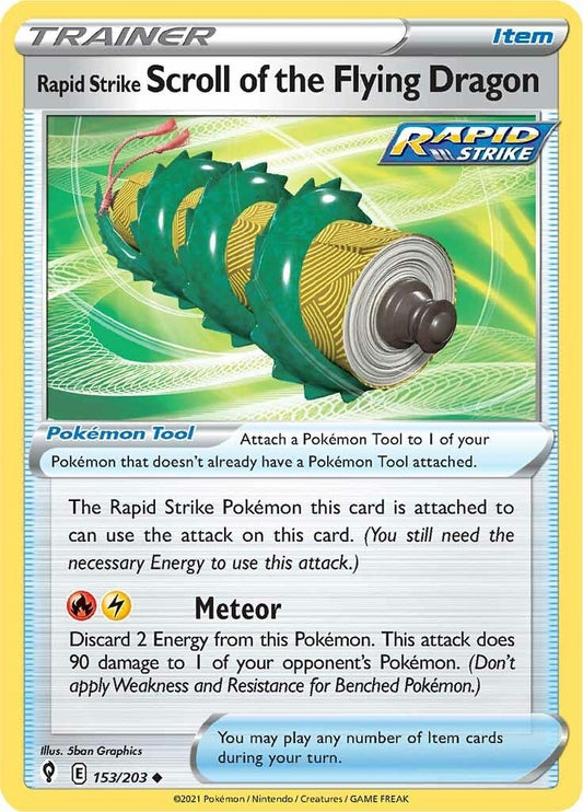 Image for Rapid Strike Scroll of the Flying Dragon (153/203) (SWSH07) - Pokemon