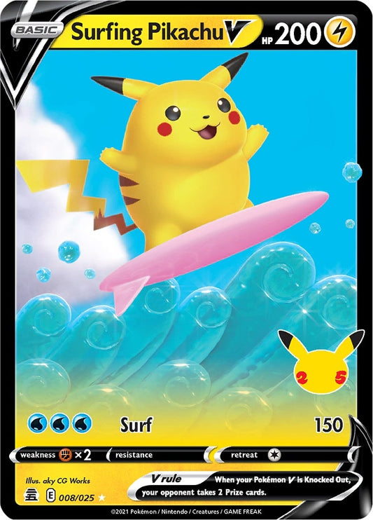 Image for Surfing Pikachu V (008/025) (CLB) - Pokemon