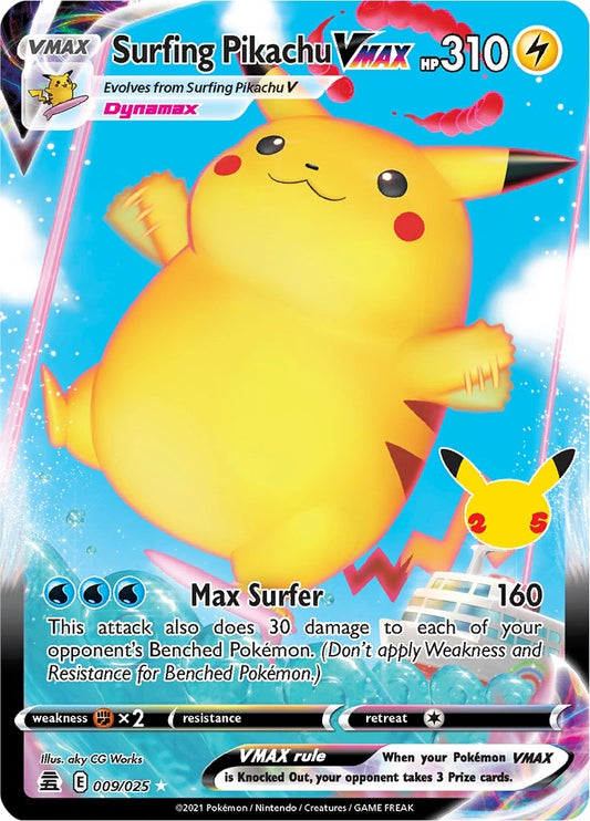 Image for Surfing Pikachu VMAX (009/025) (CLB) - Pokemon