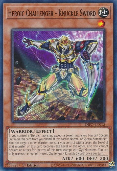 Image for Heroic Challenger - Knuckle Sword (DIFO-EN015) (DIFO) - YuGiOh