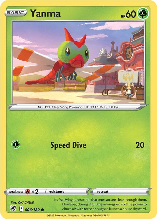Image for Yanma (006/189) (SWSH10) - Pokemon