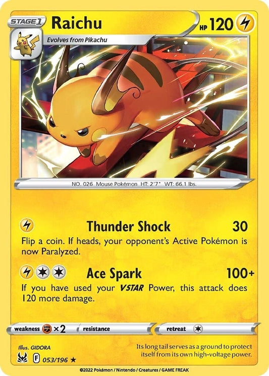 Image for Raichu (053/196) (SWSH11) - Pokemon