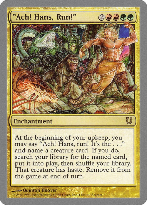 Image for "Ach! Hans, Run!" (116) (UNH) - Magic: The Gathering