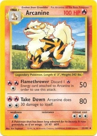Image for Arcanine (023/102) (BS) - Pokemon