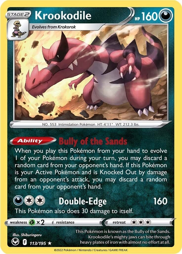 Image for Krookodile (113/195) (SWSH12) - Pokemon