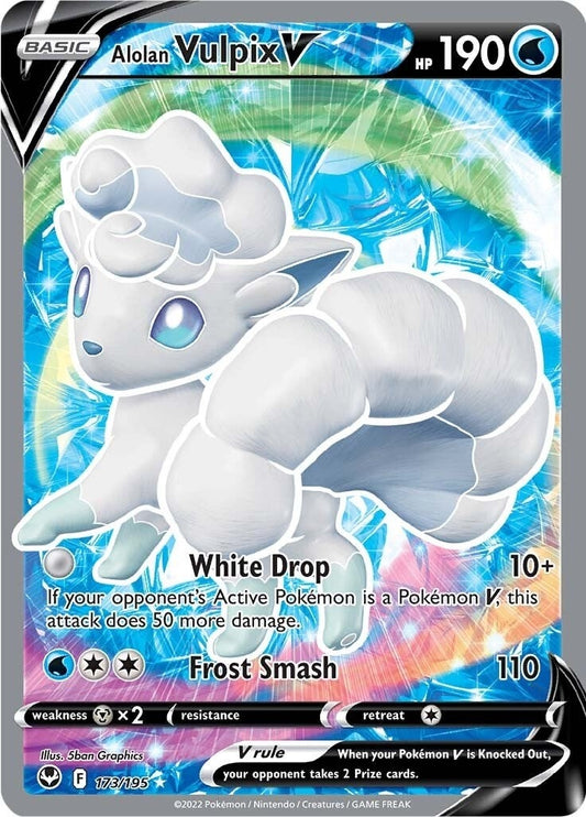 Image for Alolan Vulpix V (Full Art) (173/195) (SWSH12) - Pokemon