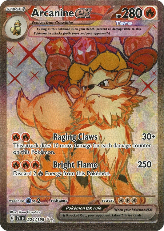 Image for Arcanine ex (224/198) (SVI) - Pokemon