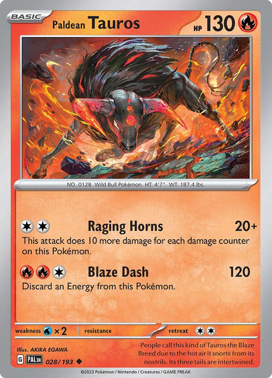 Paldean Tauros - 028/193 - SV02: Paldea Evolved (PAL)