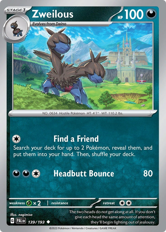 Image for Zweilous (139/193) (PAL) - Pokemon