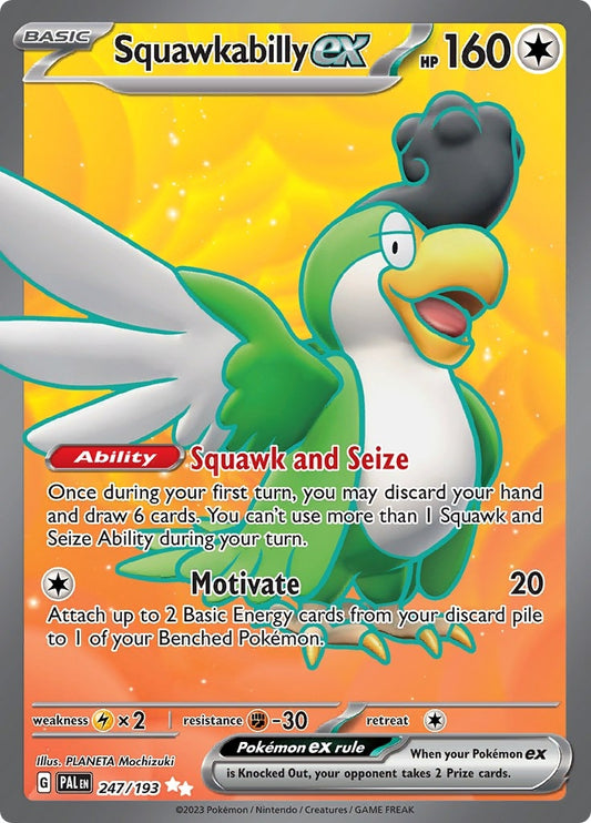 Image for Squawkabilly ex (247/193) (PAL) - Pokemon