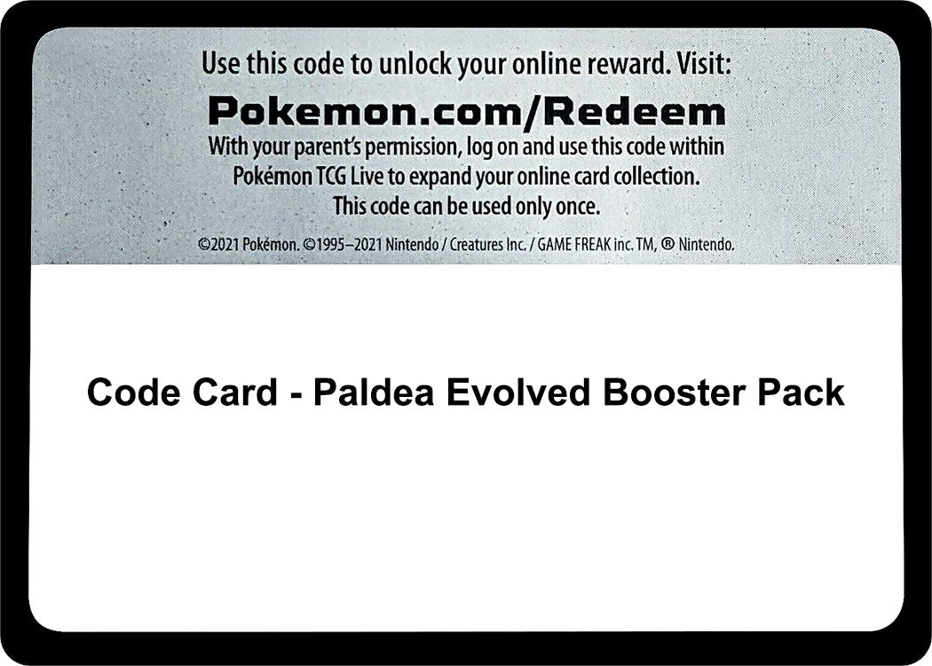 Image for Code Card - Paldea Evolved Booster Pack (PAL) - Pokemon