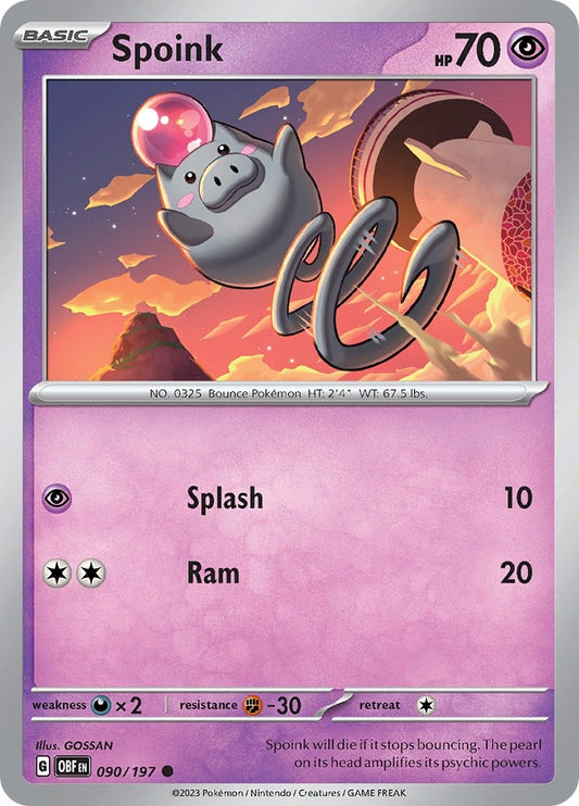 Image for Spoink (090/197) (OBF) - Pokemon
