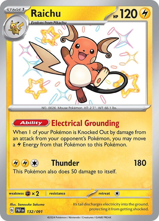 Image for Raichu (132/091) (PAF) - Pokemon