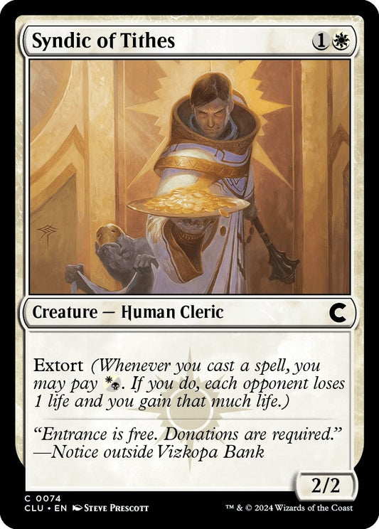 Image for Syndic of Tithes (74) (CLU) - Magic: The Gathering