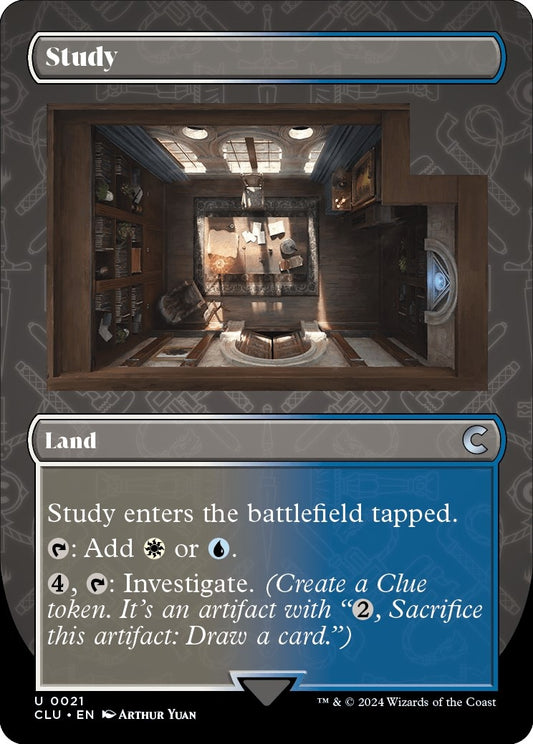 Image for Study (Borderless) (21) (CLU) - Magic: The Gathering