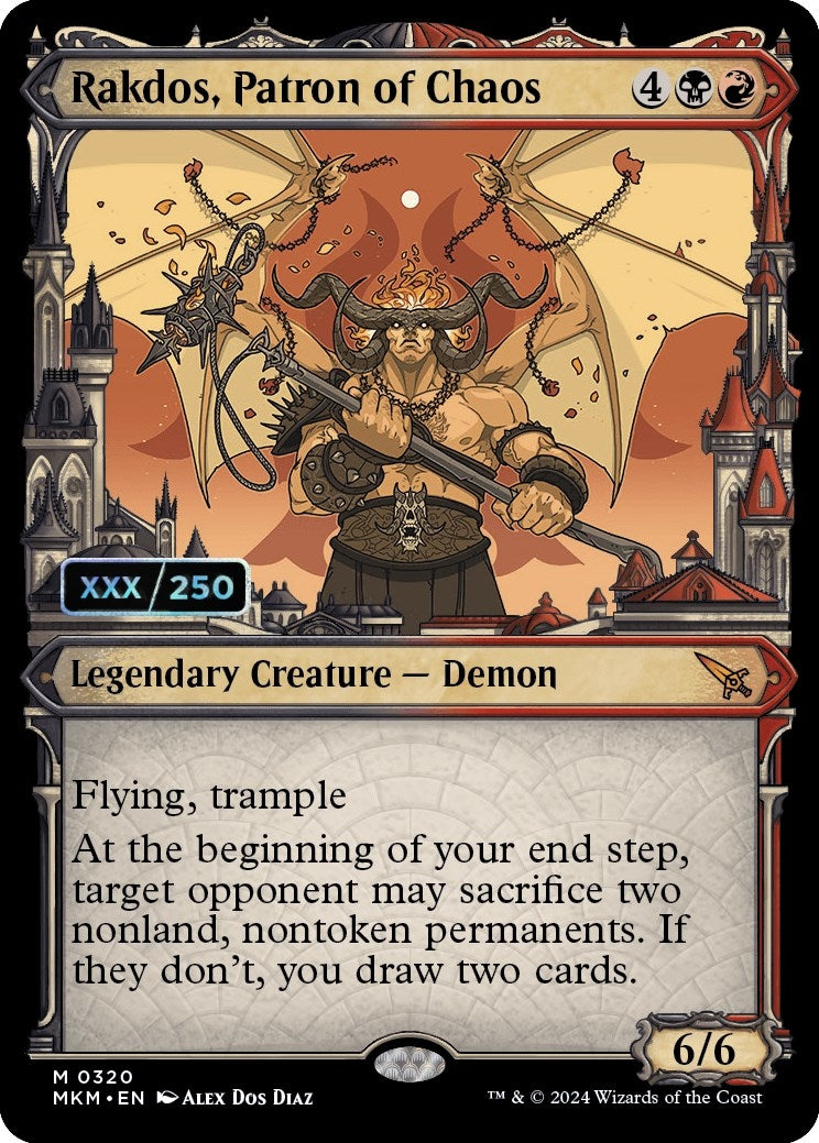 Image for Rakdos, Patron of Chaos (Serial Numbered) (320) (MKM) - Magic: The Gathering