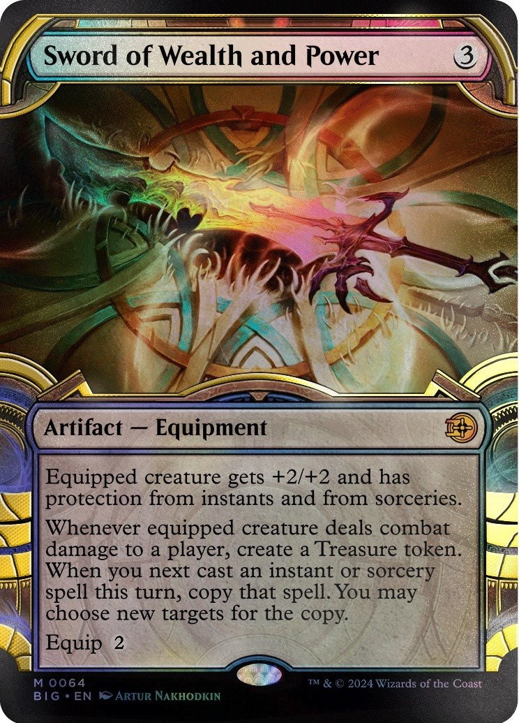 Image for Sword of Wealth and Power (Showcase) (Raised Foil) (64) (BIG) - Magic: The Gathering