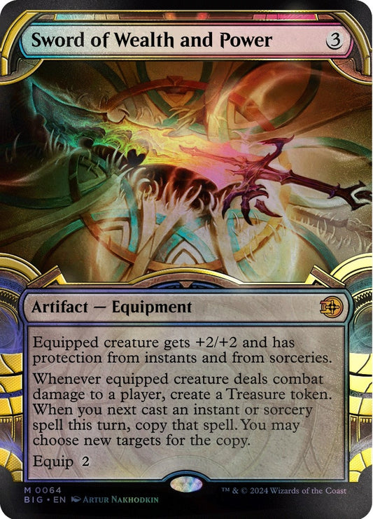 Image for Sword of Wealth and Power (Showcase) (Raised Foil) (64) (BIG) - Magic: The Gathering