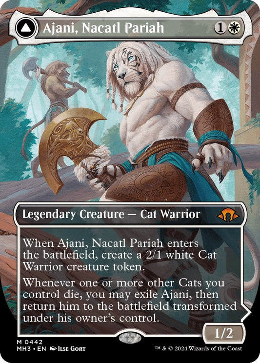 Image for Ajani, Nacatl Pariah (Borderless) (442) (MH3) - Magic: The Gathering