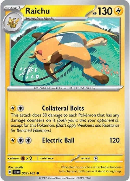 Image for Raichu (052/162) (TEF) - Pokemon
