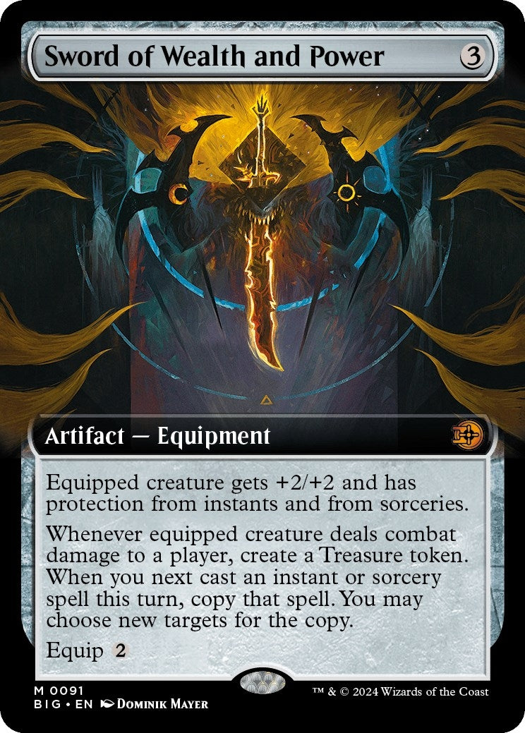 Image for Sword of Wealth and Power (Extended Art) (91) (BIG) - Magic: The Gathering