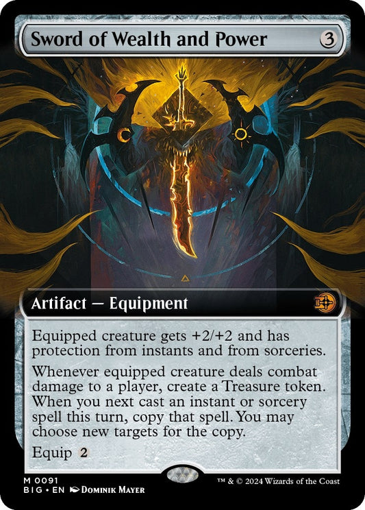 Image for Sword of Wealth and Power (Extended Art) (91) (BIG) - Magic: The Gathering