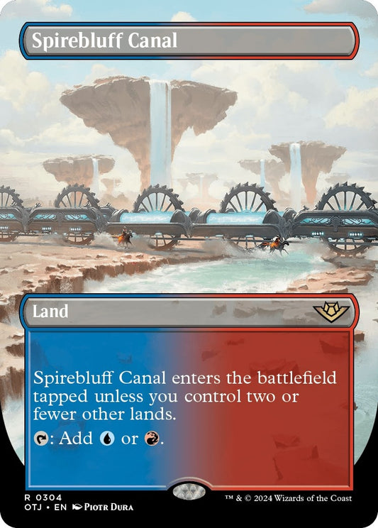 Image for Spirebluff Canal (Borderless) (304) (OTJ) - Magic: The Gathering