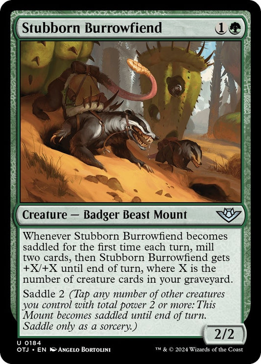 Image for Stubborn Burrowfiend (184) (OTJ) - Magic: The Gathering