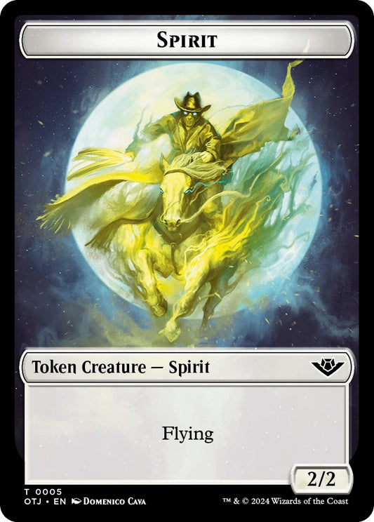 Image for Spirit // Plot Double-Sided Token (5 // 20) (OTJ) - Magic: The Gathering
