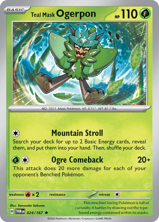 Image for Teal Mask Ogerpon (024/167) (TWM) - Pokemon