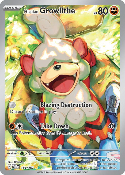 Image for Hisuian Growlithe (181/167) (TWM) - Pokemon