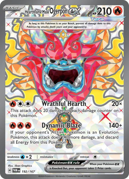 Hearthflame Mask Ogerpon ex - 192/167 - SV06: Twilight Masquerade (TWM)