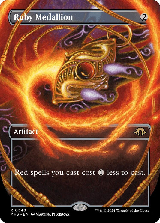 Image for Ruby Medallion (Borderless) (348) (MH3) - Magic: The Gathering