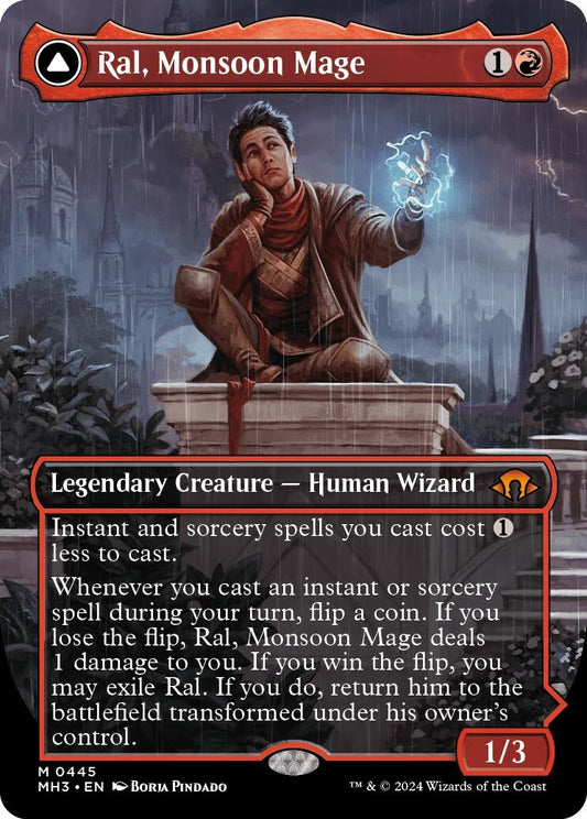 Image for Ral, Monsoon Mage (Borderless) (445) (MH3) - Magic: The Gathering