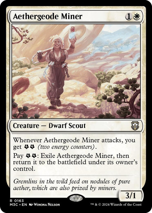 Image for Aethergeode Miner (Ripple Foil) (163) (M3C) - Magic: The Gathering