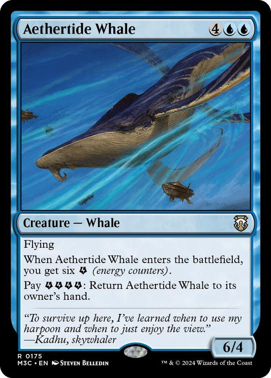 Image for Aethertide Whale (Ripple Foil) (175) (M3C) - Magic: The Gathering