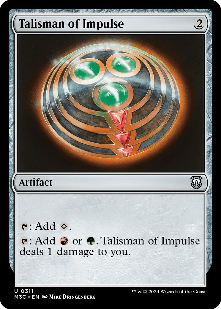 Image for Talisman of Impulse (311) (M3C) - Magic: The Gathering