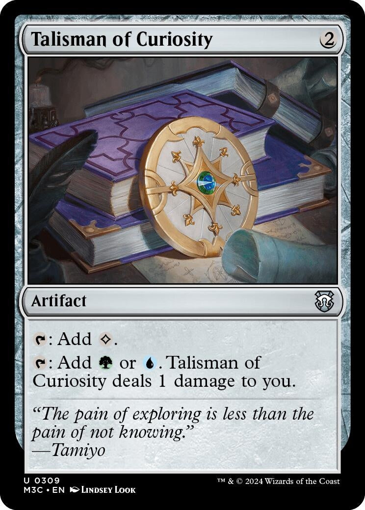 Image for Talisman of Curiosity (Ripple Foil) (309) (M3C) - Magic: The Gathering