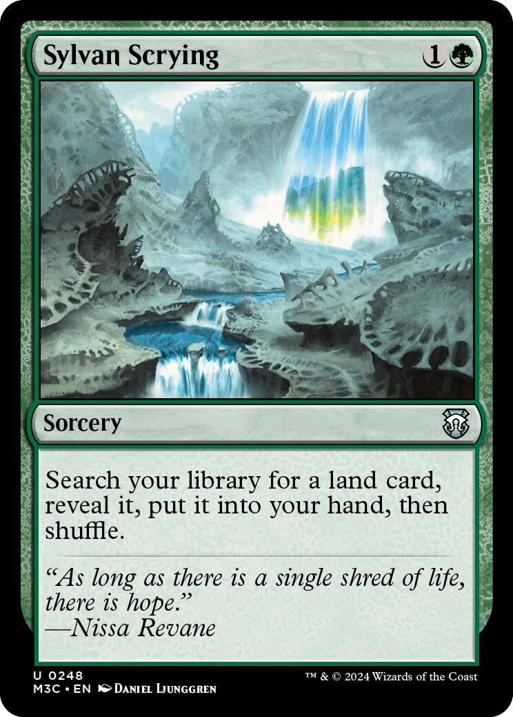 Image for Sylvan Scrying (Ripple Foil) (248) (M3C) - Magic: The Gathering