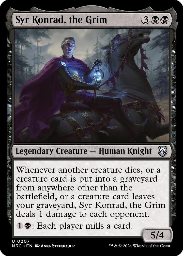 Image for Syr Konrad, the Grim (Ripple Foil) (207) (M3C) - Magic: The Gathering