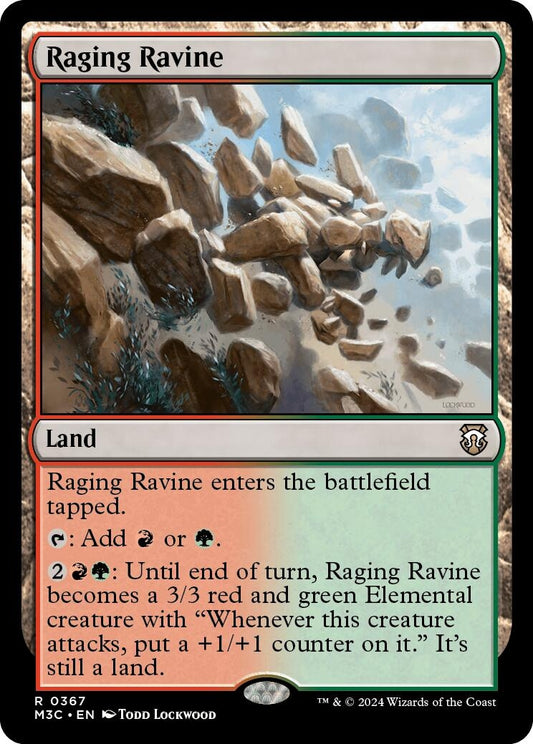Image for Raging Ravine (Ripple Foil) (367) (M3C) - Magic: The Gathering